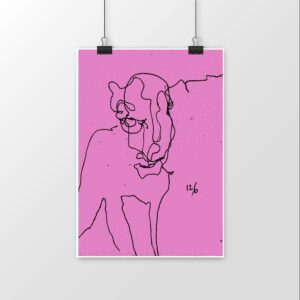 Affiche Self-portrait rose 126