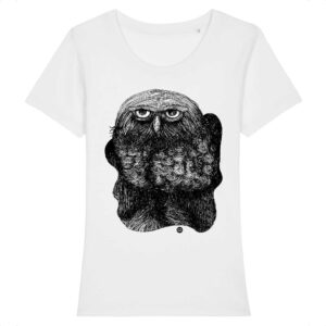 Tee-shirt femme HIBOU noir - 2 coloris