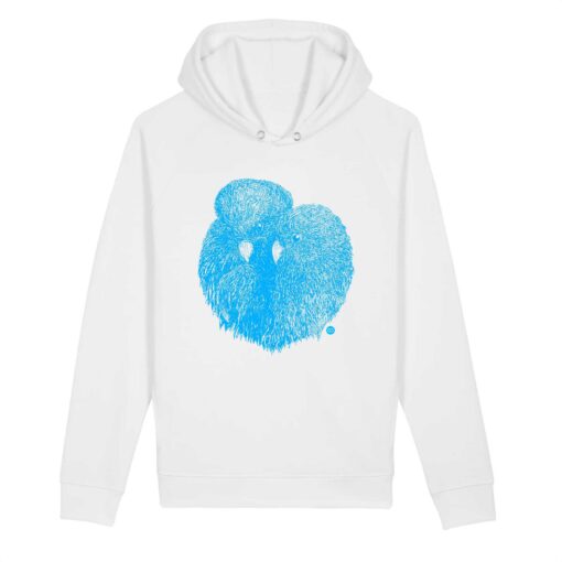 Sweatshirt à capuche Coucourou bleu - blanc
