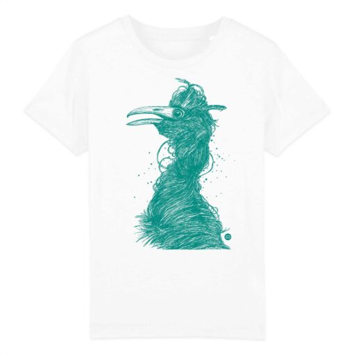 Tee-shirt enfant Grue vert océan - 3 coloris