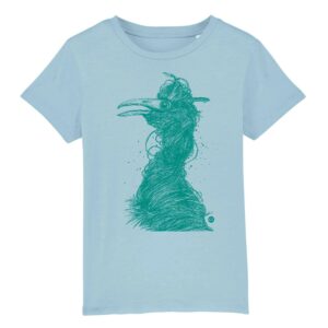 Tee-shirt enfant Grue vert océan - 3 coloris