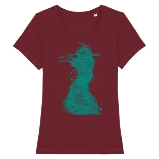 Tee-shirt femme Grue vert océan - 5 coloris