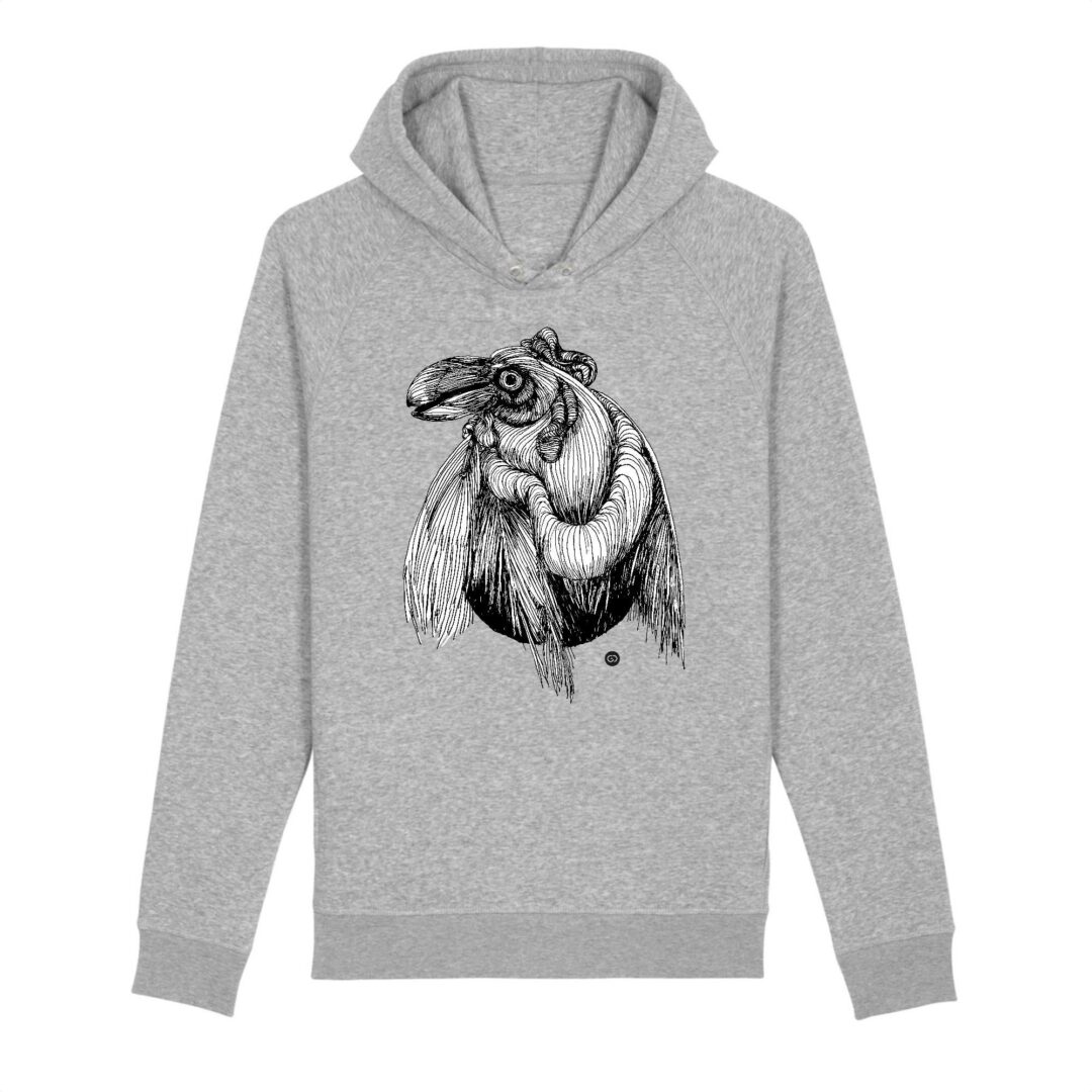 Sweat-shirt à capuche TOUCA - gris chiné