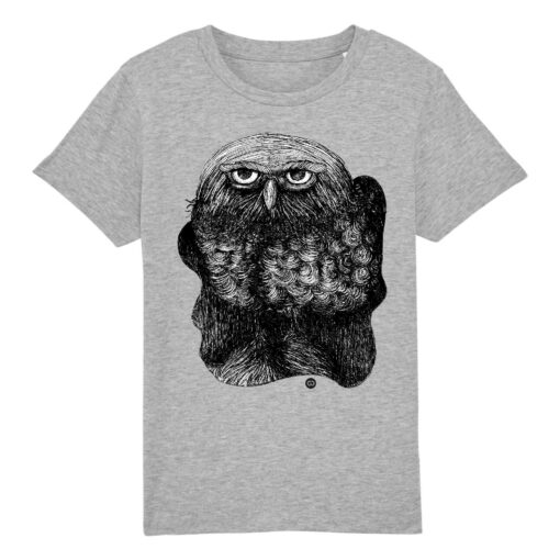 Tee-shirt enfant HIBOU noir - 2 coloris