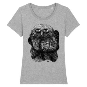 Tee-shirt femme HIBOU noir - 2 coloris