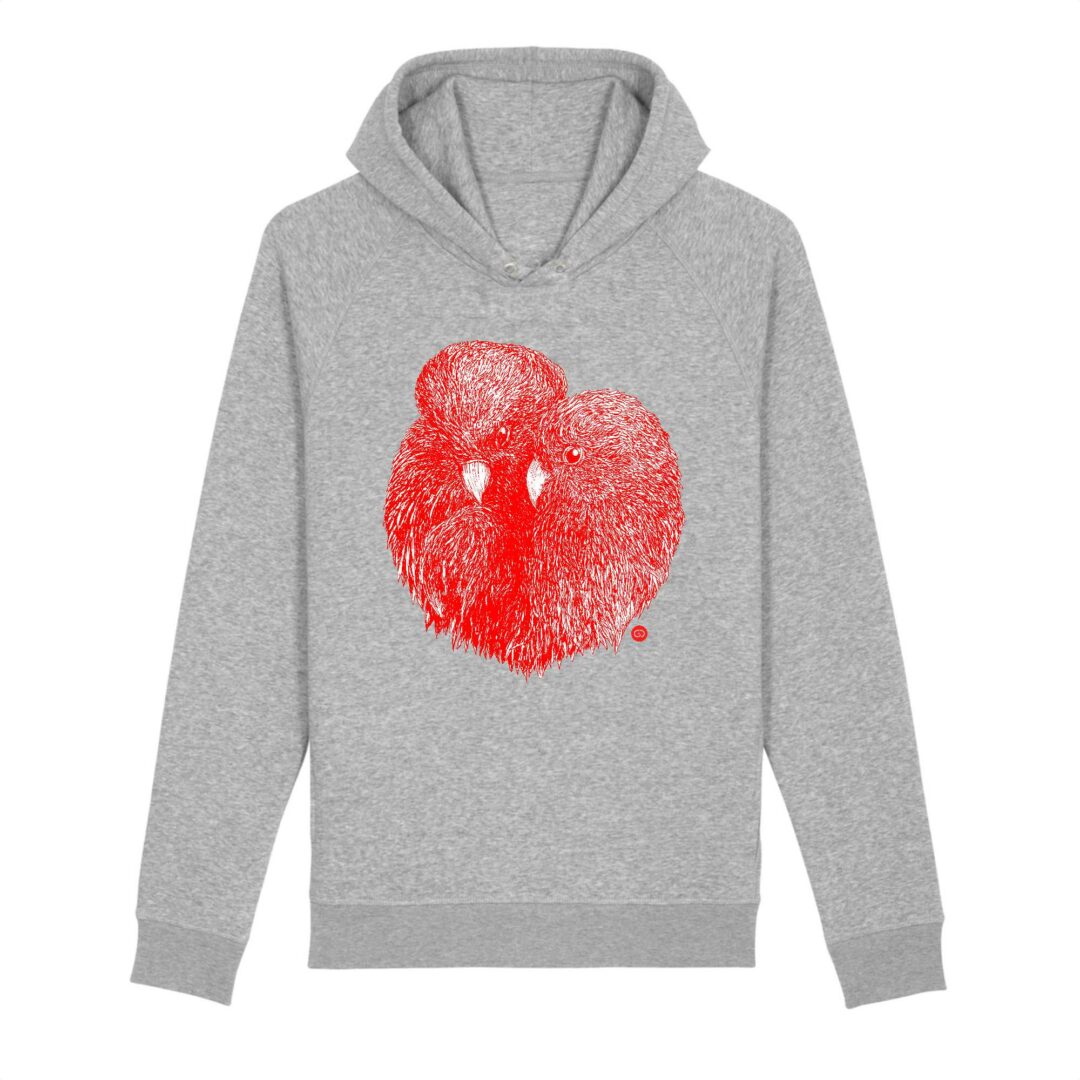 Sweatshirt à capuche Coucourou rouge - 2 coloris