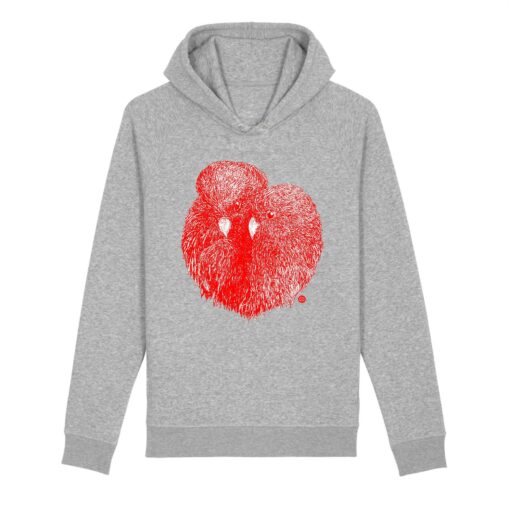 Sweatshirt à capuche Coucourou rouge - 2 coloris