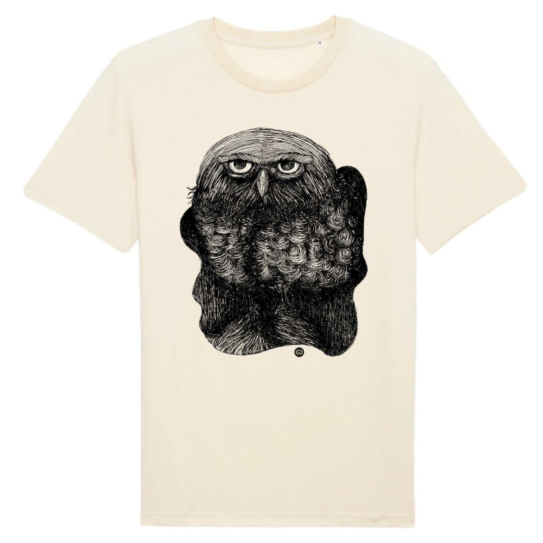 Tee-shirt unisexe HIBOU noir - 3 coloris