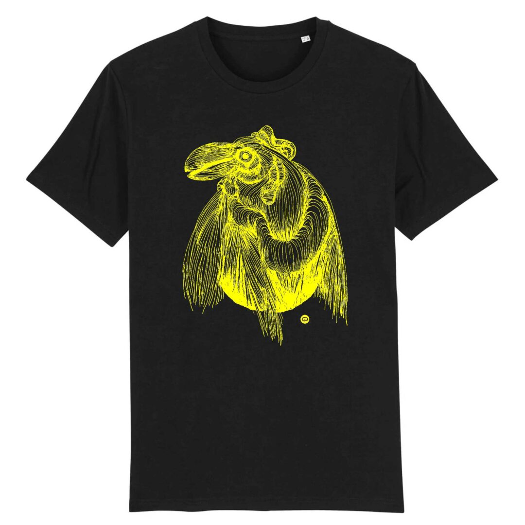 Tee-shirt unisexe TOUCA jaune - noir