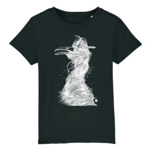 Tee-shirt enfant GRUE blanche - noir