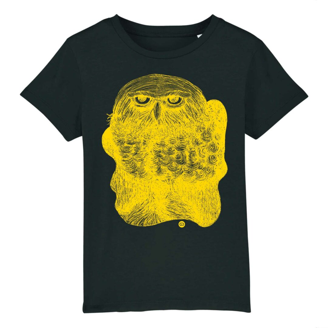 Tee-shirt enfant HIBOU Or - noir