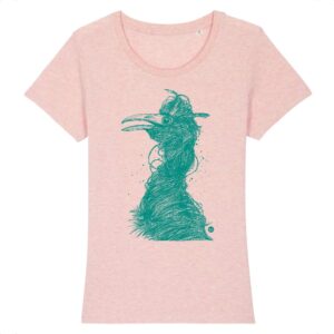 Tee-shirt femme Grue vert océan - 5 coloris