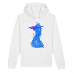 Sweat-shirt à capuche Grue bleu M - 3 coloris