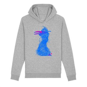 Sweat-shirt à capuche Grue bleu M - 3 coloris