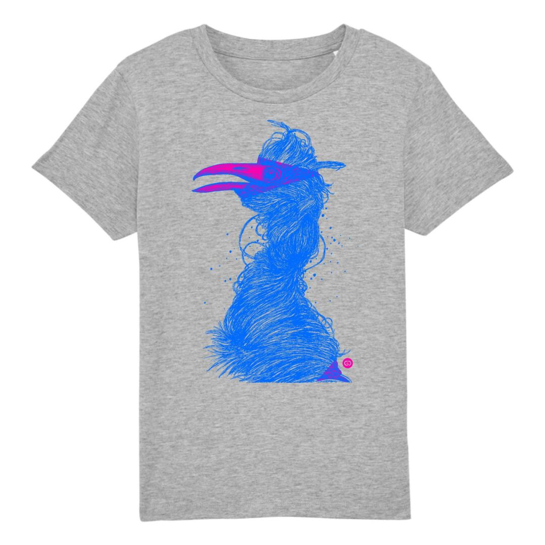 T-shirt enfant Grue bleu M - 5 coloris