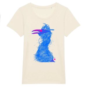 T-shirt femme Grue bleu M - 7 coloris